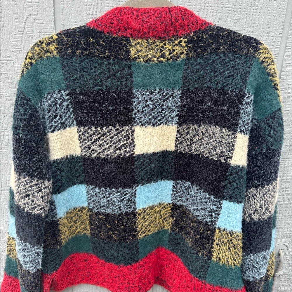 Moth Multicolor Checkered Turtleneck Sweater - image 7